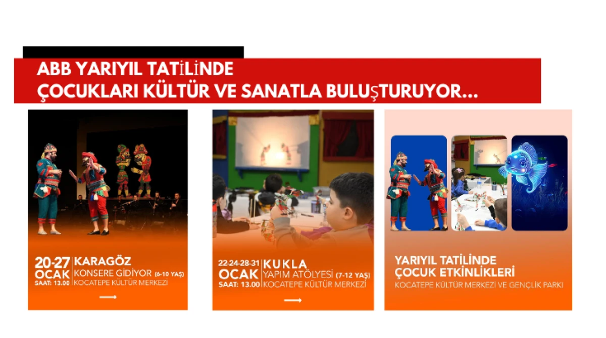 ABB Yarıyıl Tatilinde &Ccedil;ocukları K&uuml;lt&uuml;r Ve Sanatla Buluşturuyor&hellip;