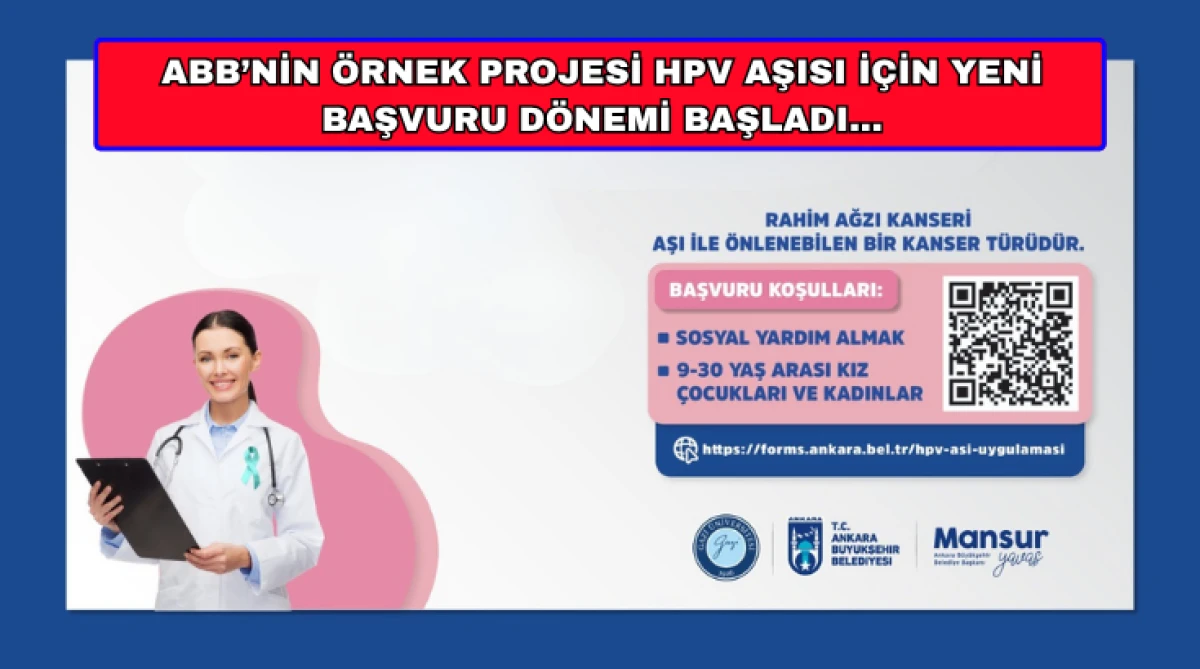 ABB&rsquo;nin &Ouml;rnek Projesi HPV Aşısı İ&ccedil;in Yeni Başvuru D&ouml;nemi Başladı...