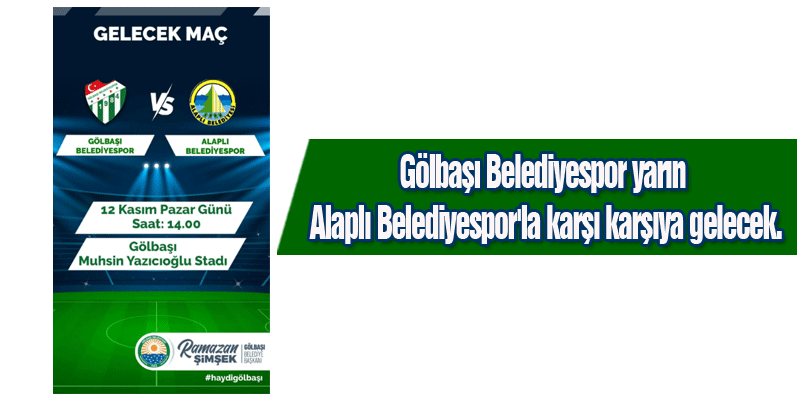 G&ouml;lbaşı Belediyespor Kul&uuml;b&uuml; B&ouml;lgesel Amat&ouml;r Lig'inde...  4 Ma&ccedil;ta; 1 beraberlik, 2 mağlubiyet, 1 galibiyet...