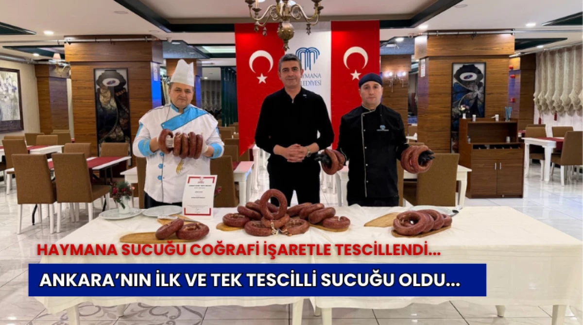 Haymana Sucuğu Coğrafi İşaretle tescillendi...  Ankara&rsquo;nın İlk ve Tek Tescilli Sucuğu Oldu...